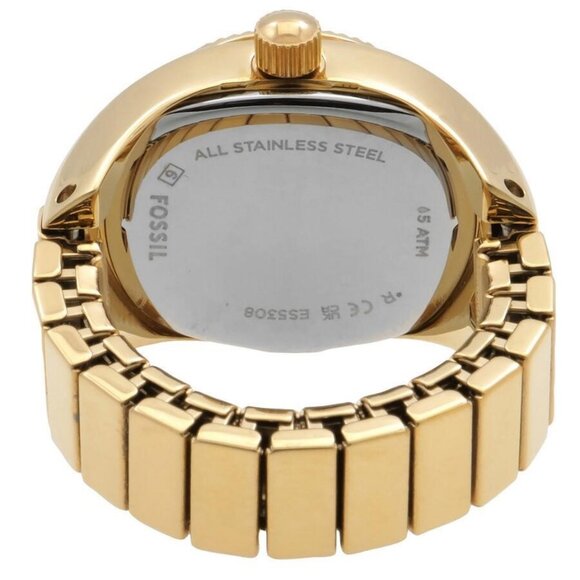 NWT Authentic Fossil Watch Ring Quartz Green Dial Women's Watch - Picture 3 of 3